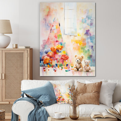 «Whimsical Kids Floral Haven III», art mural pour chambre de bébé