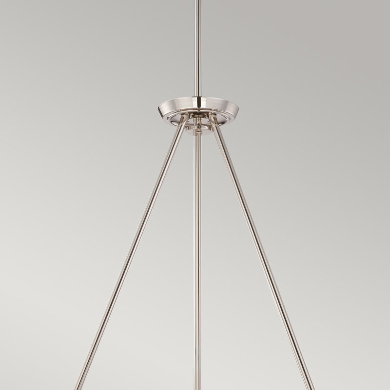 Bengtson 6 - Light Waggon Wheel Chandelier, Imperial Silver