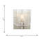 Applique murale de salle de bain 1 lumière Lochdale au fini nickel brossé avec abat-jour côtelé transparent-112738026-112738021-112738024