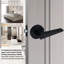 Poignée de porte d'entrée avec paquet de rosettes rondes-88476898