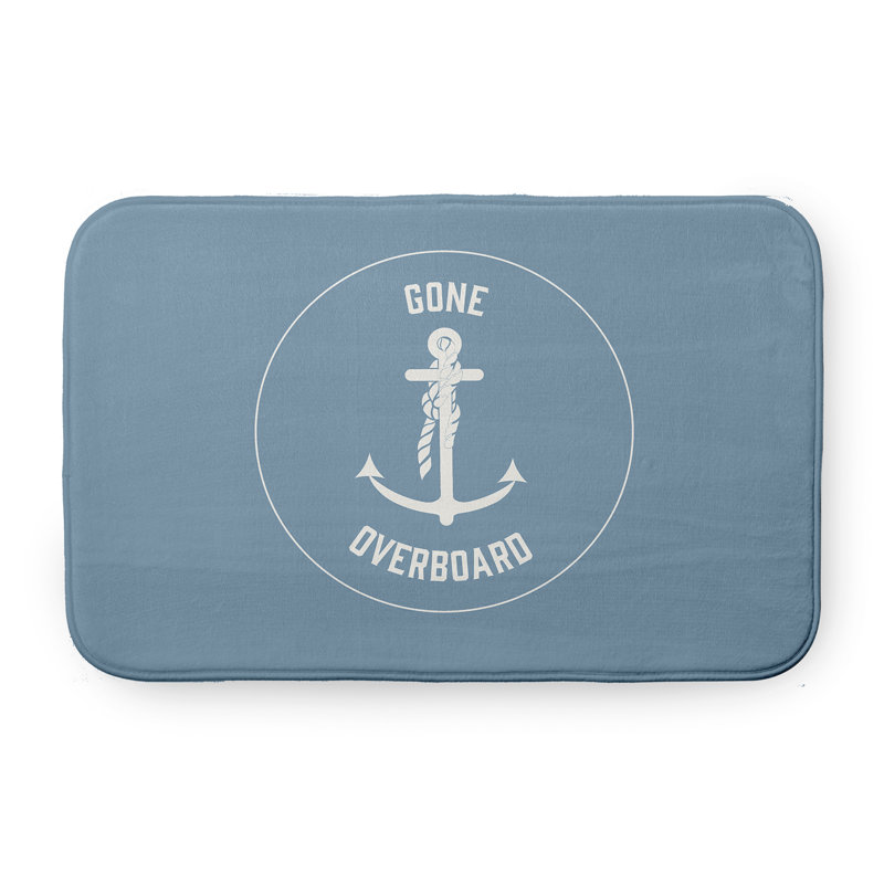 Tapis de bain Nautical Nights, Bleu, L 21 po x L 34 po