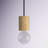 Adira 1 - Light Black, Natural Wood Single Pendant