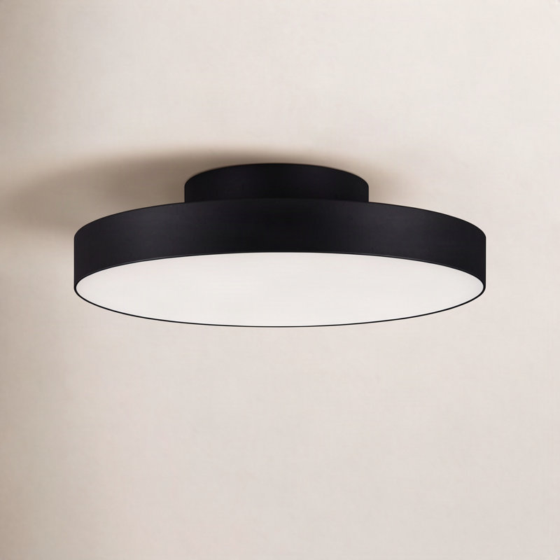 Randall Acrylic LED Flush Mount, Black, 0.75" H 7" W x 7" D