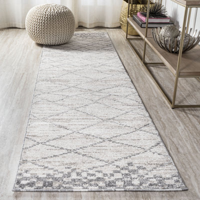 Coddington Moroccan Modern Diamond Light Gray Rug