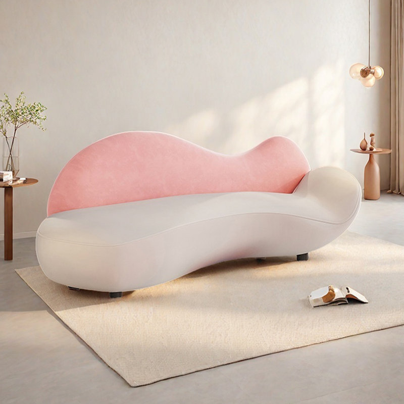 Méridiennes courbées Modern Modern, Beige / rose, Face à la droite