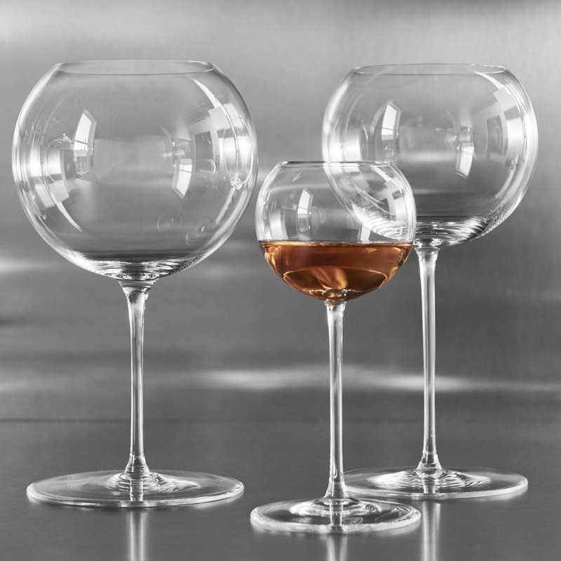 Géométrie 17,5 oz Ensemble de verres à vin en cristal faits à la main
