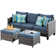Kaniha Premium All-Weather Wicker 3 - Person Patio Conversation Sets with Cushions