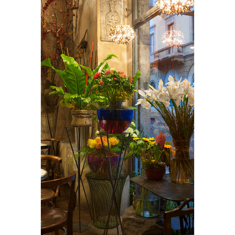 Shibuya Table Vase, Orange/Purple/Gray