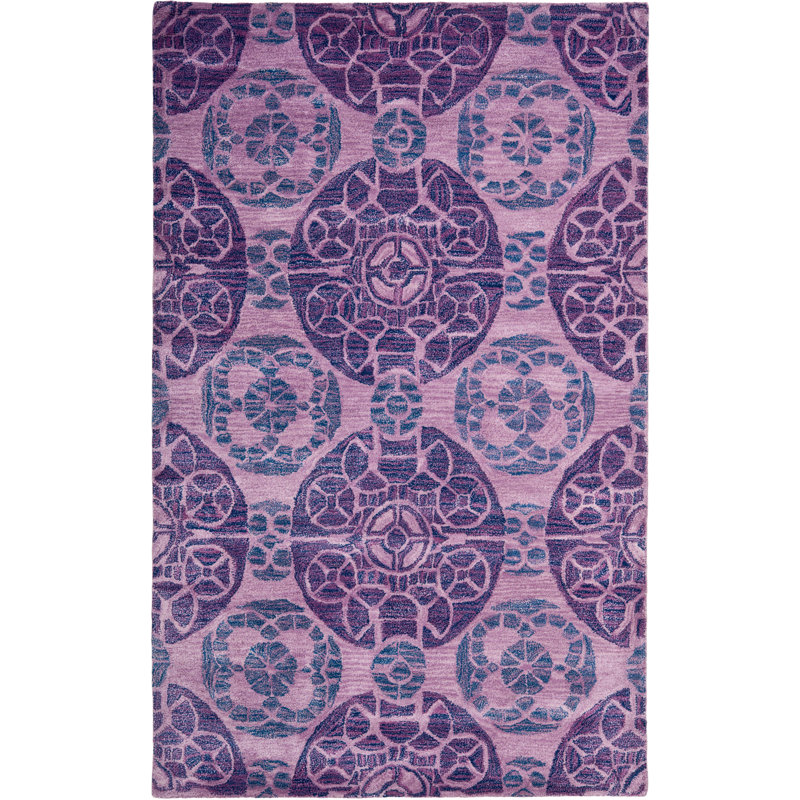 Mclean Hand Tufted Wool Purple Rug, Rectangle 152 x 244 cm