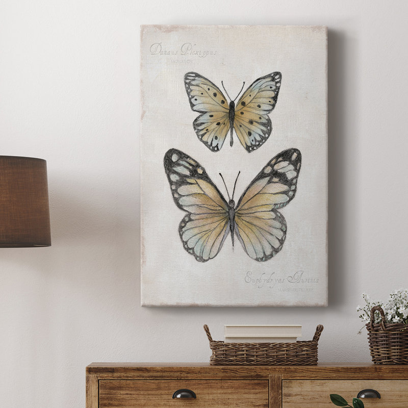 Papillons rétro I - galerie Cavas, H 48 po x l 32 po