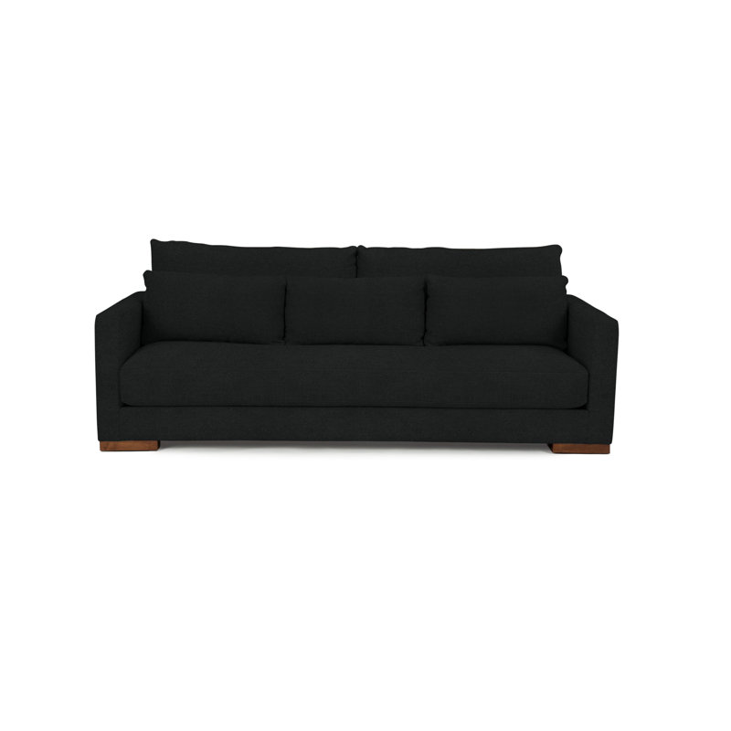 Leon Sofa, Walnut, Paprika Polyester Blend