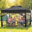 3x4.5m Pop Up Gazebo with Mesh Nettings, Outdoor Garden Party Tent Marquee-135726277