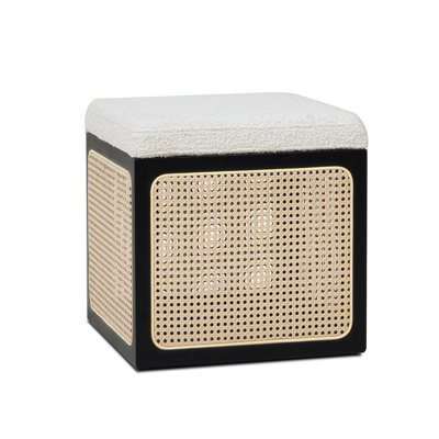 Christabel 45.7cm Wide Square No Pattern Cube Ottoman