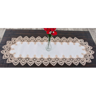 Colfontaine Gold European Lace Antique Lace Table Runner