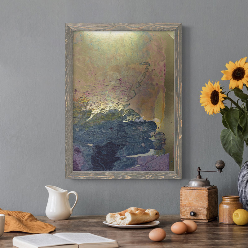 «Monet's Landscape I», peinture sur toile encadrée, Cadre gris, H 20 po x l 24 po x P 1 po