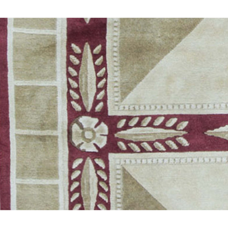 Tapis rouge noué à la main de haute qualité
