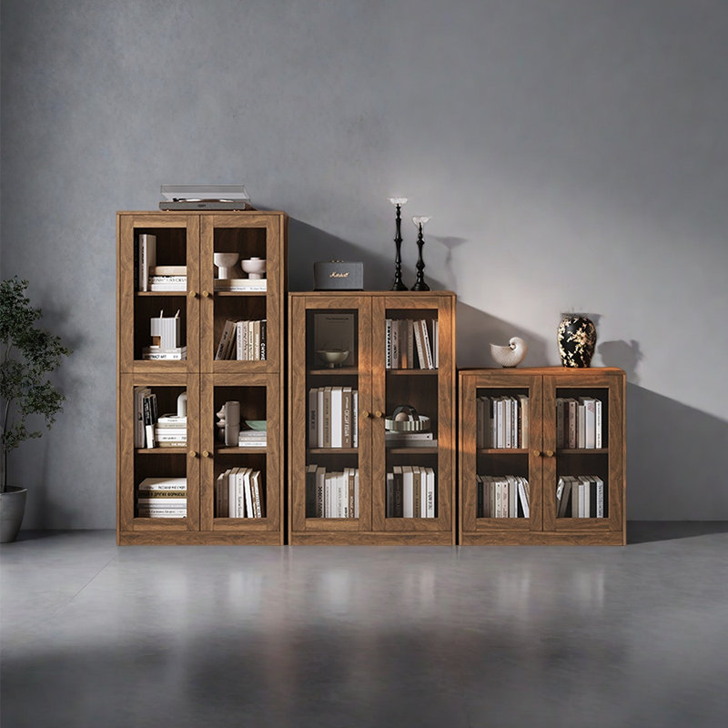 Bibliothèque populaire de style américain, H 55,91 po x l 70,86 po x P 13,78 po