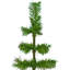 Arbre de Noël 48 po Alpine Green Tinsel