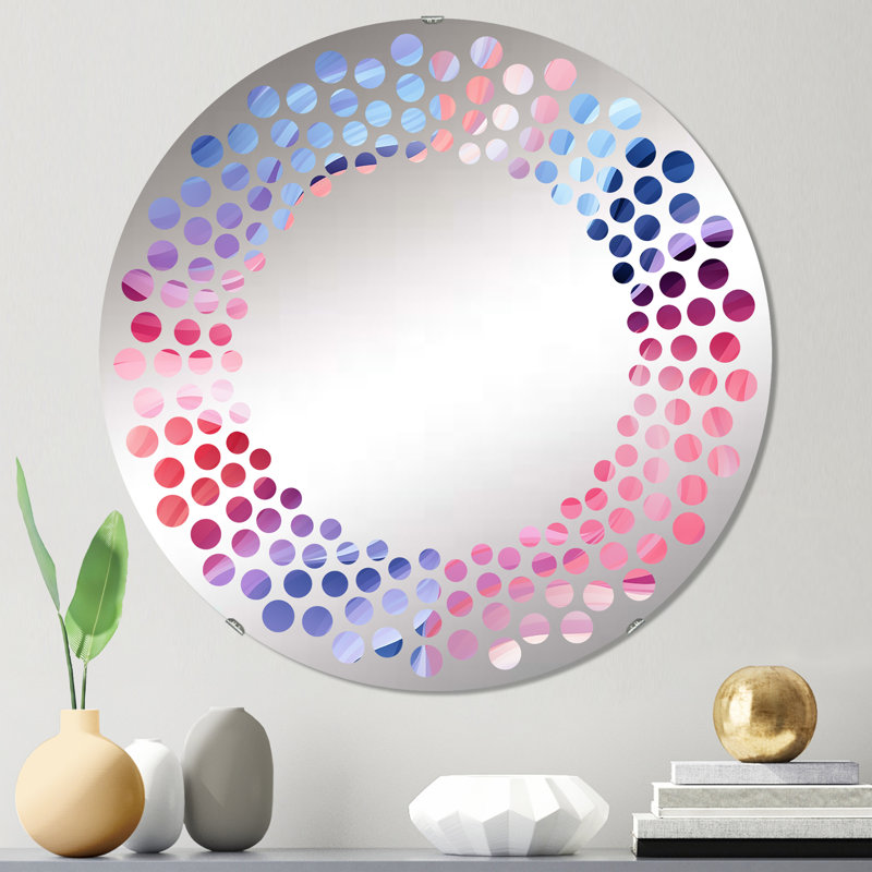 Aura rayé mauve et bleu Mystic Aura, 23,6 po x 23,6 po