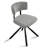Modern Fabric Upholstered Solid Metal Dining Chairs-1580492446