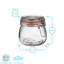 Argon Tableware - Glass Storage Jars with Heart Labels - 500ml - Set of 6
