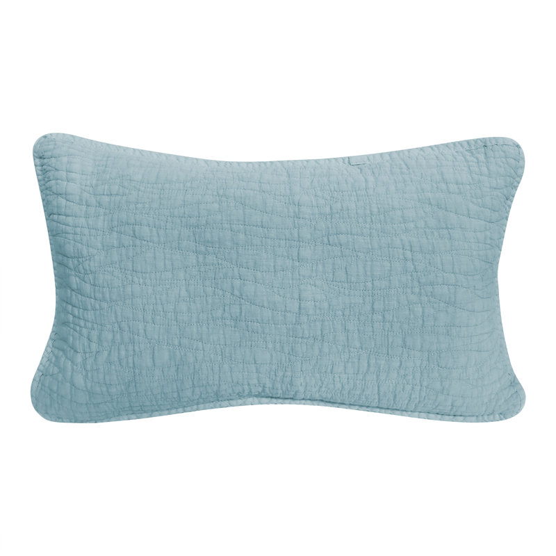 Coussin en coton Carson, Bleu
