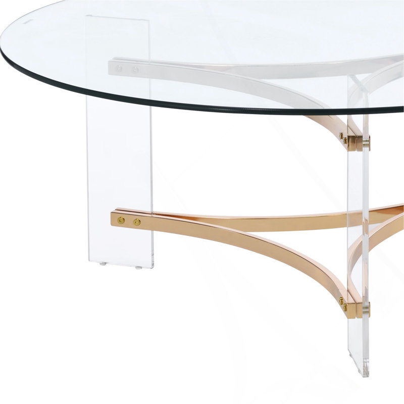 Table basse, finition dorée