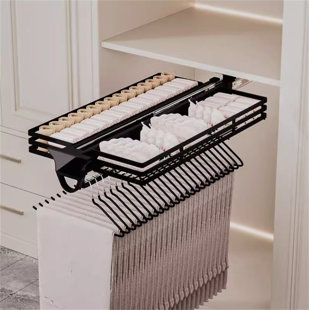 Porte-pantalons rétractable en aluminium