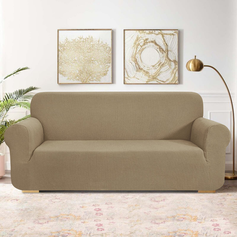 Box Cushion Slipcover, Sand, 104cm H x 235cm W x 107cm D