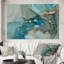 Turquoise doré infusé de marbre - reproduction sur toile-119116670-67342293-67342288