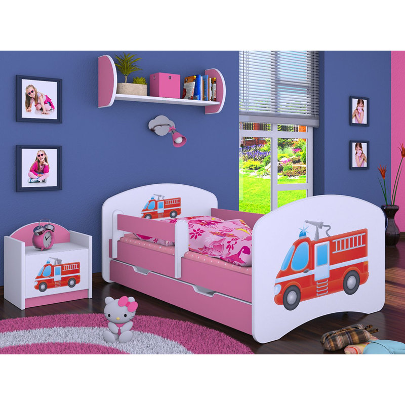Manus Cabin Bed Themed Beds with Storage Included, Pink