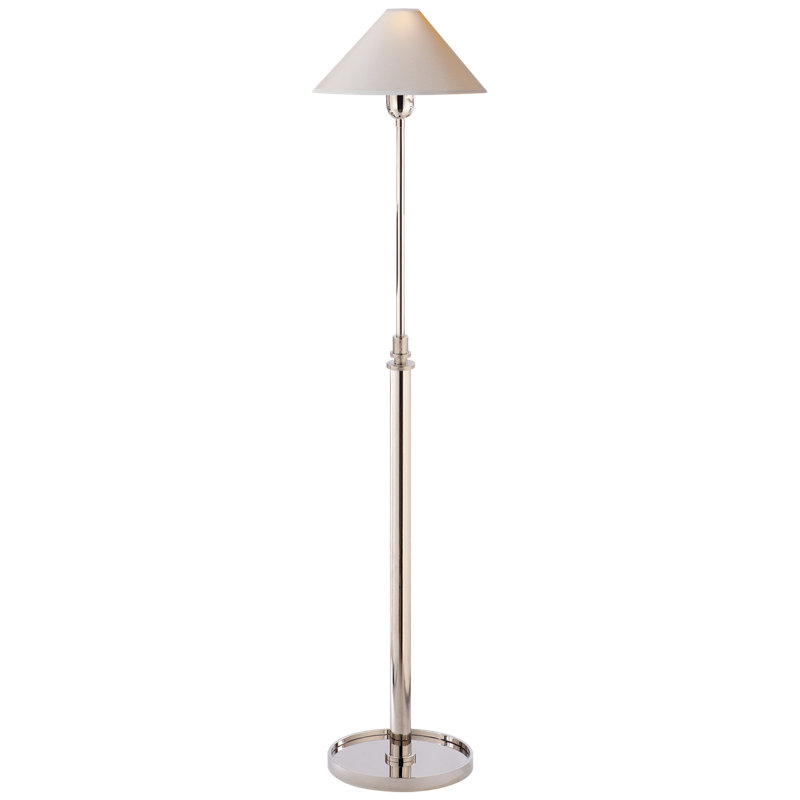 J. Randall Powers Hargett Floor Lamp, Fabric, Polished Nickel
