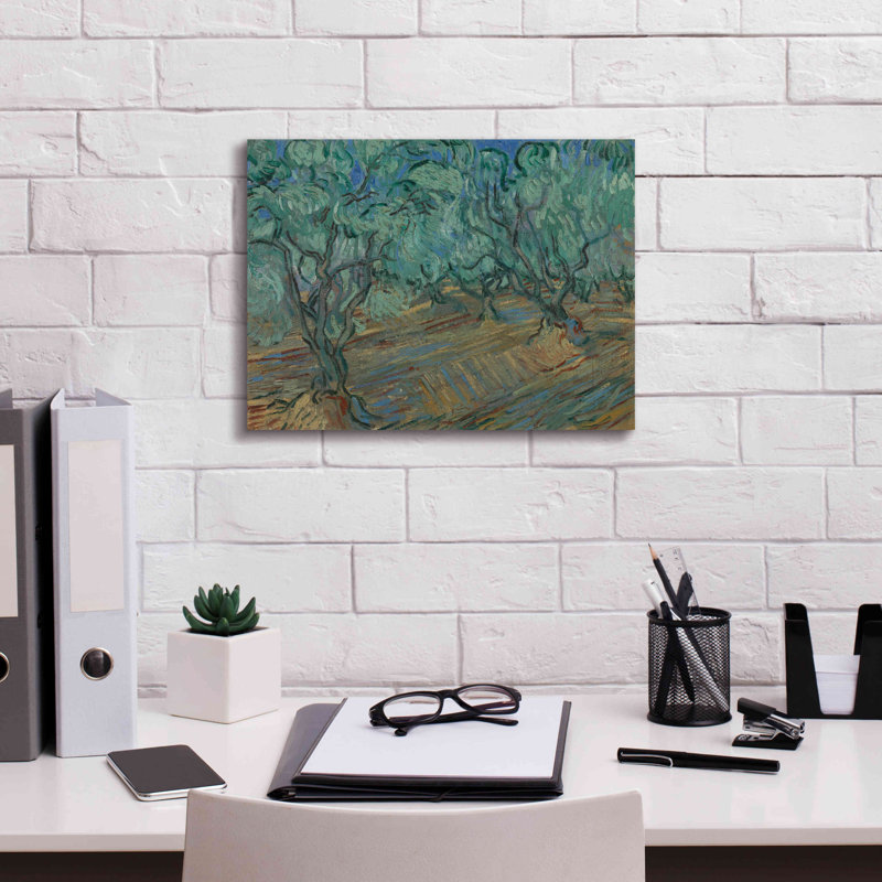 «Olive Grove» par Vincent Van Gogh, estampe numérique sur toile, H 12 po x l 16 po x P 0,75 po