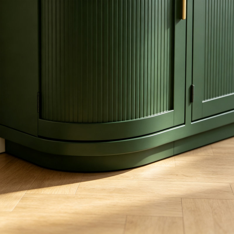 Buffet moderne de couleur unie multifonctionnel, Vert foncé