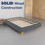 Cadre de lit / sommier tapissier en bois de qualité supérieure de 14 pouces, durable, élégant, multicolore et base confortable avec pieds en métal doré-1106025926-1106025920