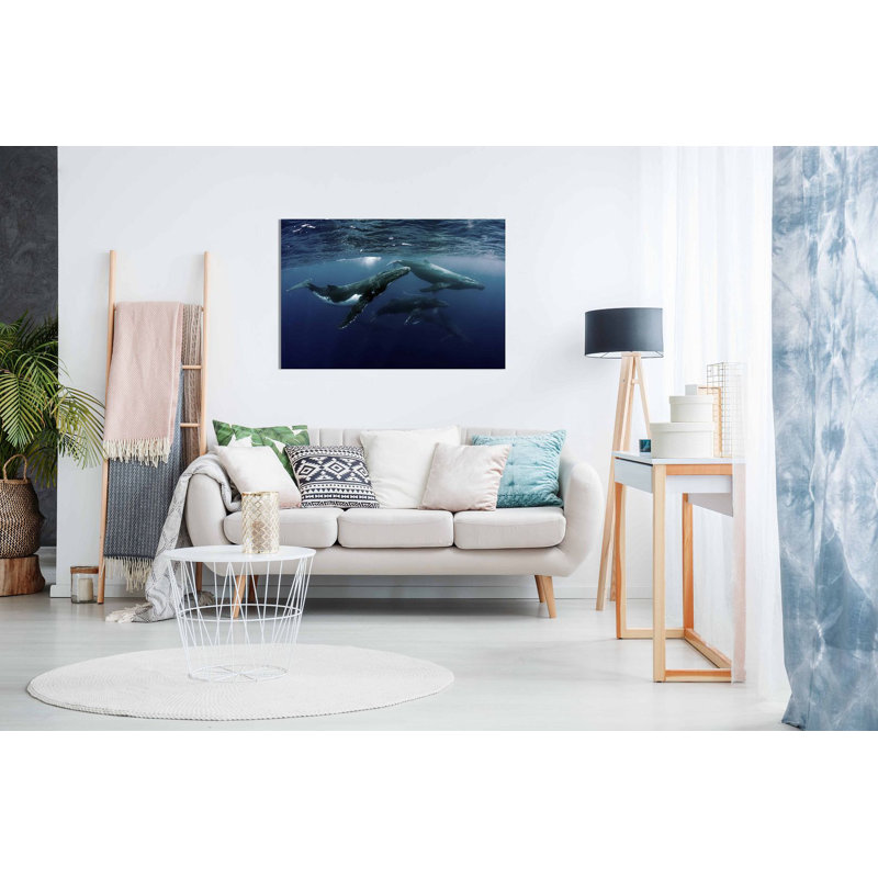 Humpback Whale Ocean 2 - Wrapped Canvas Print, 20cm H x 31cm W