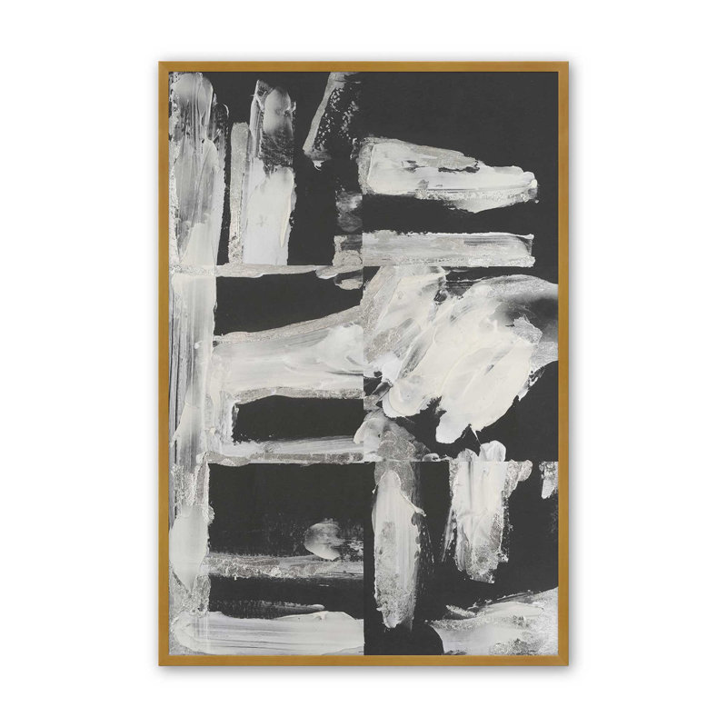 Structural Dissonance I by Melissa Wang Art Print, 30" H x 20" W, Open Corner Framed Print without Mat Paper, Gold