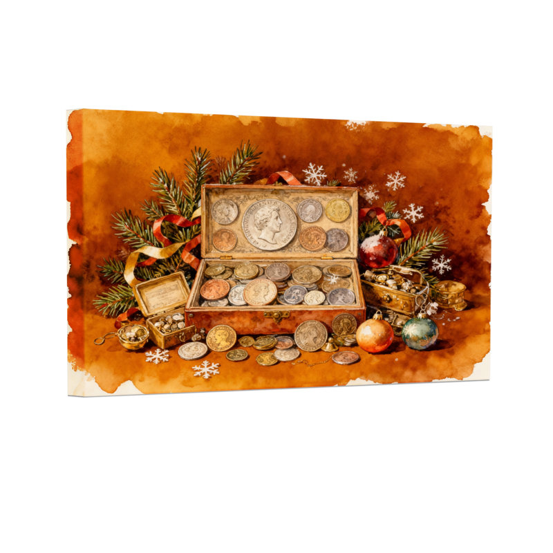 Pièces de Noël rétro, décorations de Noël, ensemble de 3 impressions sur toile, thème des fêtes, H 16 po x l 24 po