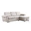 Canapé modulaire réversible avec rangement en chenille beige et rangement compact, sièges confortables