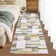 Modern Geometric Machine Washable Rug with Non-Slip Backing Non-Shedding Contemporary Accent Carpet Soft Low Pile Floor Cover for Living Room