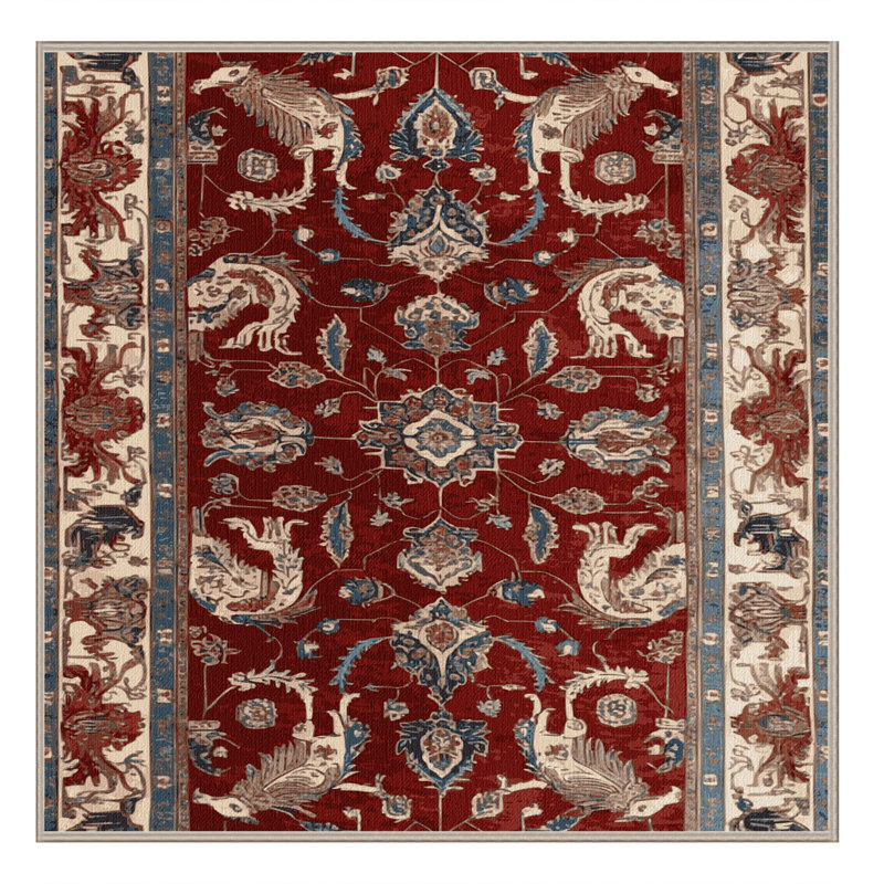Tapis brun lavable à la machine, Carré 4 pi
