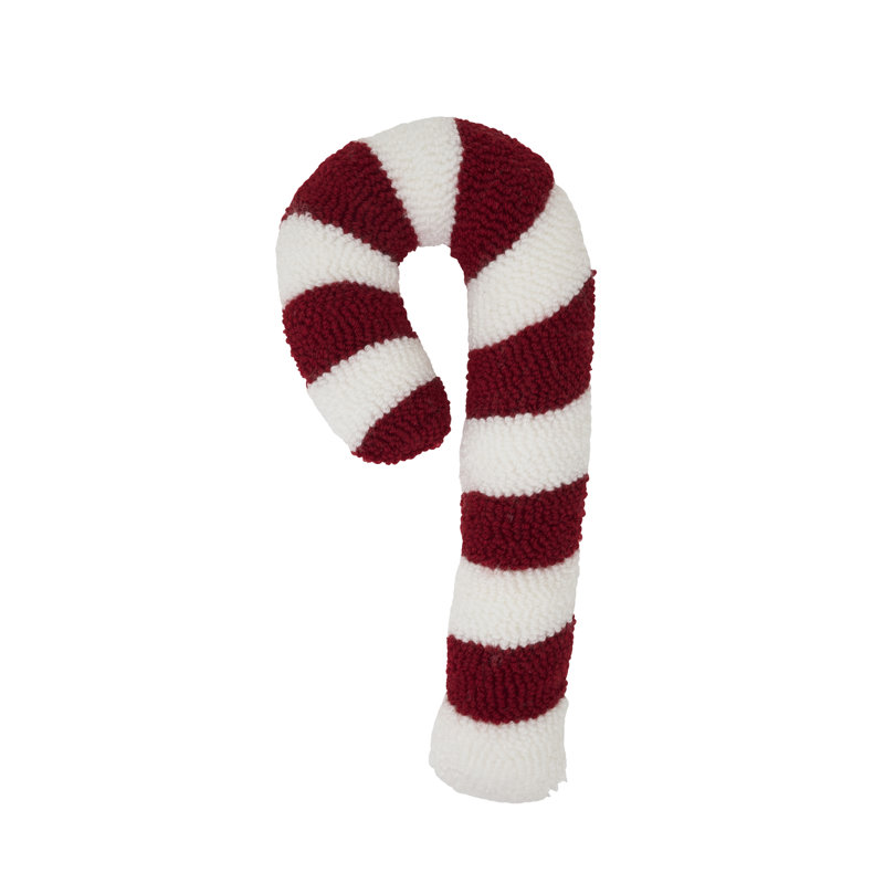 Coussin décoratif en polyester Candy Cane Twist, Nouveauté H 9 po x l 22 po
