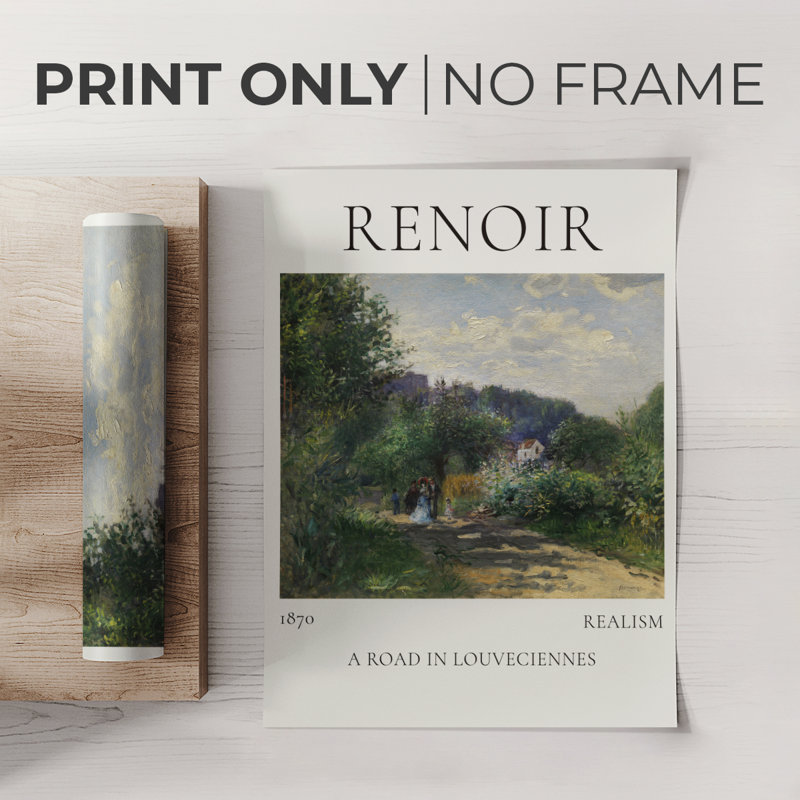 «A Road In Louveciennes», impression sur toile seulement - non encadrée