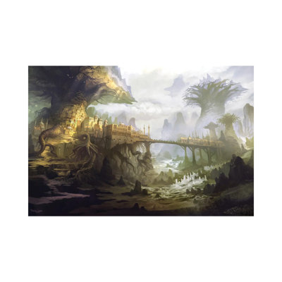 The Town Of Aldackelm by Ferdinand Ladera - Wrapped Canvas Print