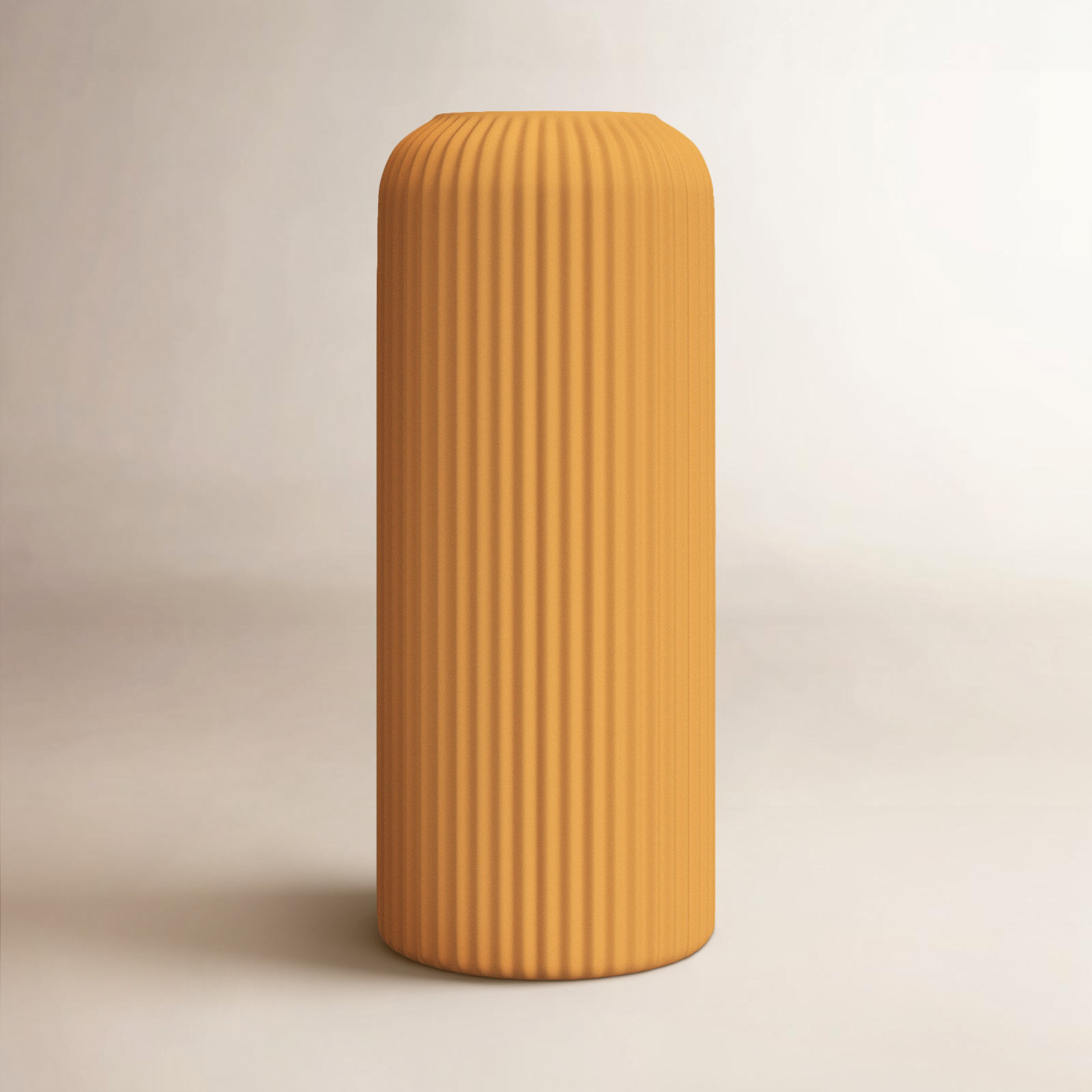 Munich Handmade Ceramic Table Vase, Yellow, 10.04" H x 4.25" W x 4.25" D