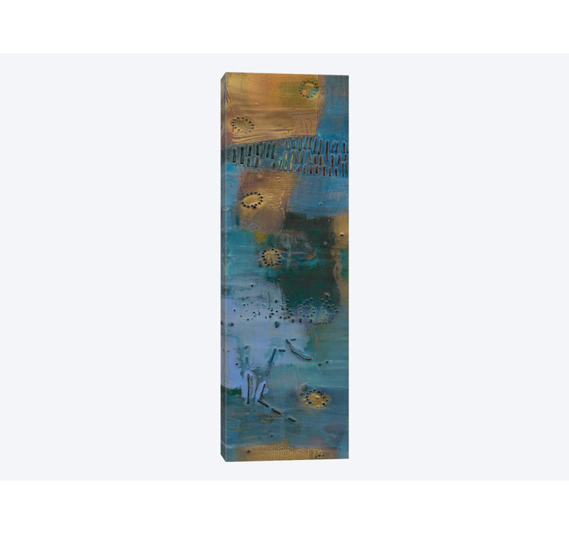 «Reedy Blue I» par Sue Jachimiec, impression sur toile tendue sur châssis, H 36 po x l 12 po x P 1,5 po, Toile tendue
