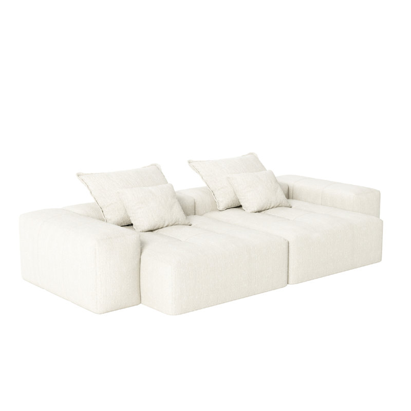 Canapé modulaire surdimensionné Modern, Beige / Blanc