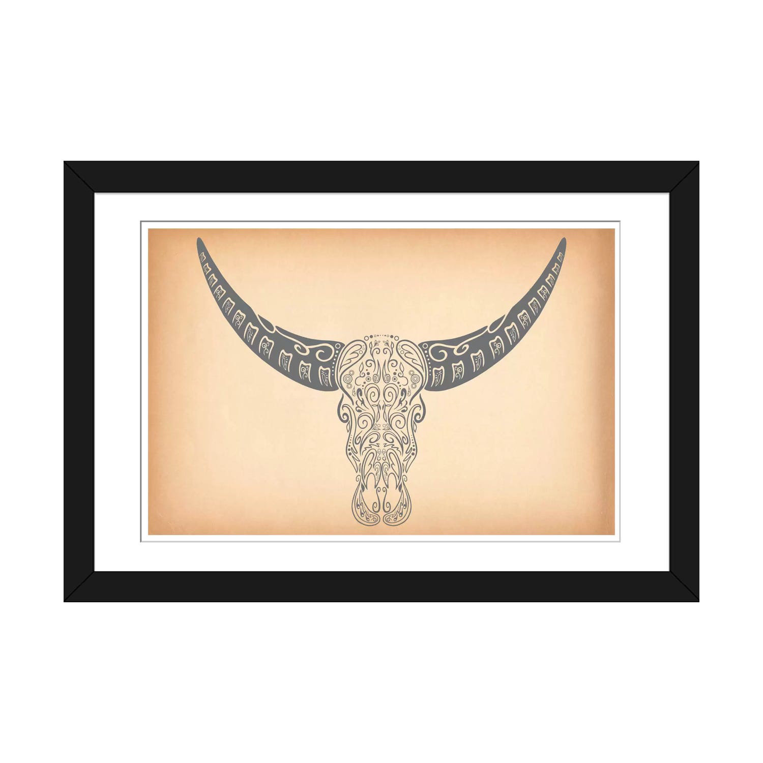 iCanvas 'Longhorn Sugar Skull' Graphic Art Print on Canvas | Wayfair