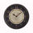 Mael Round Wall Clock in Antique Brown, Transitional Style