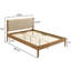 Grand lit plateforme en noyer. Tête de lit confortable. Lattes stables. Chambre à coucher Allure Comfortable Comfort Brilliance